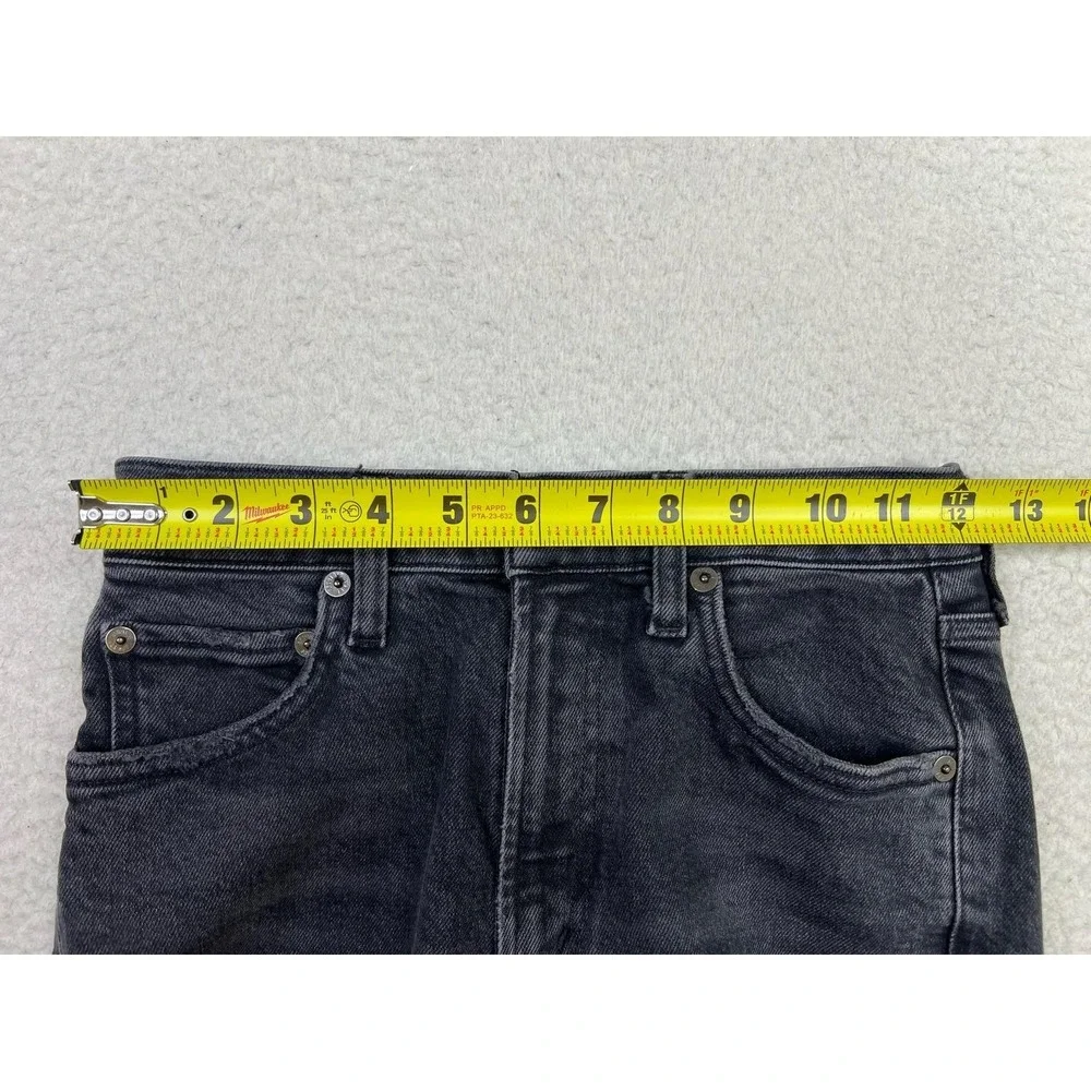 AGOLDE Wilder High Rise Straight Jeans Womens 24 Gray Charcoal Distressed Denim - Picture 9 of 13